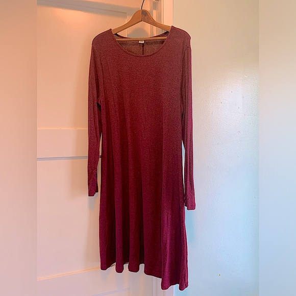 Old Navy Dresses & Skirts - Old Navy • Long Sleeve A-Line Dress • Maroon